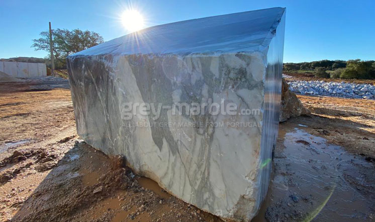 Portuguese grey marble block